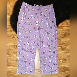 Croft and Barrow Purple Pajamas with Dogs Women's Size L